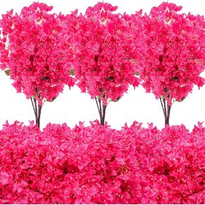 16 Pack Artificial Bougainvillea Floral Silk Bougainvillea Long Stem Bougainvillea Plants Hanging Table Centerpiece for Home Wedding Indoor Outdoor Decorations (Rose Purple)