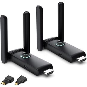 Wireless HDMI 4 Receivers and Transmitter,Up to 6 RXs,No Hot,Extender Plug and Play,165FT/50M,2.4/5G Wirelessly Simultaneous Expansion for Multiple Screens from Laptop and Camera to TVs,Projectors
