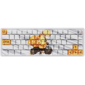 Demon Slayer Kimetsu No Yaiba Zenitsu Full Art PBT Dye Sub Keycaps for Mechanical Gaming Keyboards, Cherry MX Switches, Custom Side Print, ANSI ISO Support, US Layout - Officially Licensed