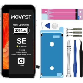 Replacement Battery for iPhone SE 1st Gen,Li-ion Polymer 3250mAh High Capacity Battery Fit for iPhone SE Model A1662 A1723 A1724 with Repair Tool Kits