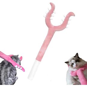 Plush Cat Wand Toy, Catch The Naughty Cat Wand Pet Toys, 27.5in Interactive Cat Toy，Chikawa Cat Toy Wand, Sanctioning Cat Stick Toy，Suitab Cat Toys for Indoor Cats (Pink)