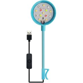 Small Aquarium Fish Bowl LED Light with USB Interface Clip on for Plant Freshwater Aquarium Water Grass Fish Tank Lamps 1 Pieces Fish Tank LED Light