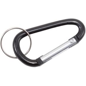 ADVANTUS Split Carabiner Key Ring, Black, 10 Count, 75555