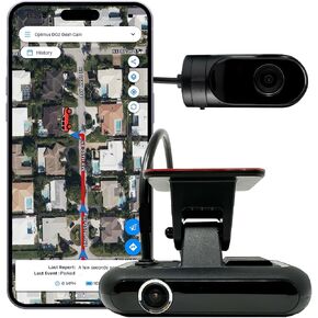 Optimus DG2 DashCam GPS Tracker - Powered by OBD Port - 2 Channel - Real-Time Tracking and Live Video Streaming and Recording - Harsh Driving, Speeding and Other Notifications