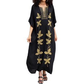 Bsubseach Cover Ups for Swimwear Women Kaftan Dress V Neck Bathing Suit Cover Up Caftan Loungewear Casual Resort Wear