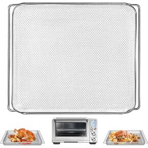 3 PCS Air Fryer Basket for Breville BOV900BSS Smart Oven Air Fryer Pro,16.5"D x 11.8"W x 0.5"H Food Grade Steel Mesh Baskets Accessories Tray for Breville Air Fryer Toaster Oven, Microwave Oven