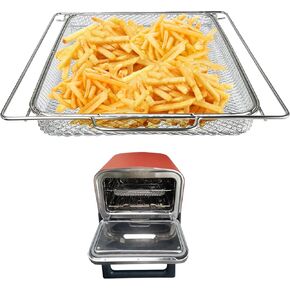 Air Fryer Basket for Ninja Woodfire Outdoor Pizza Oven,BBQCuker 13.3“ x 12.8“ Stainless Steel Mesh Basket for Pizza Oven, Air Fryer Basket Replacement,OO100, OO101, OO102, OO151, OO100C and OO102C