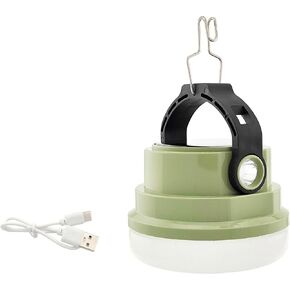 GHJ Solar-Powered LED Camping Lantern Rechargeable, Portable Tent Light with Magnetic Handle - Ideal for Camping, Emergencies, Home, and Car Use