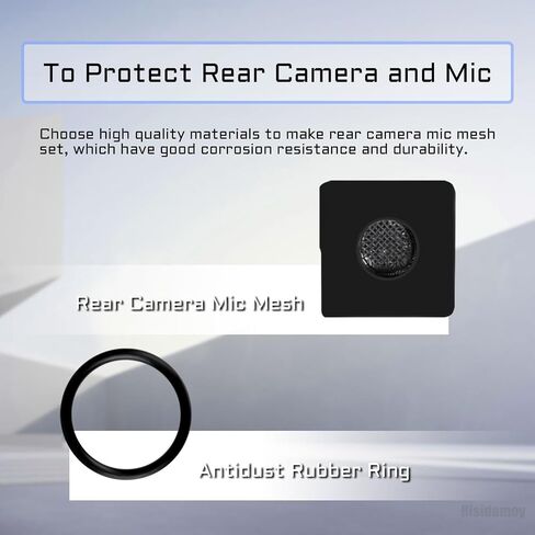 2 Sets for iPhone 13 Black Rear Camera Microphone Mesh Replacement for iPhone13 Antidust Rack Dustproof Rubber Ring with Fix Tool Screwdrivers for A2631 A2633 A2634 A2635 A2482 in Saudi Arabia