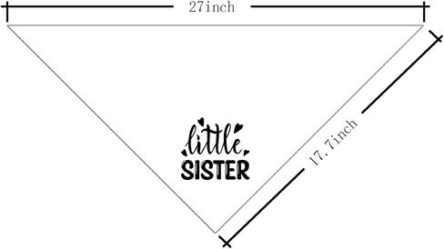 Little Sister Dog Bandana, Pet Dog Gender Revealing Triangle Scarf, Dog Bandana for Small Medium Large Dog, Pink Dog Bandana, Gift for Dog Lover, Funny Cute Dog Bandana (A67) in Kuwait