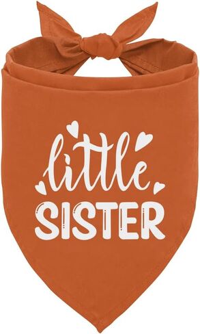 Little Sister Dog Bandana, Pet Dog Gender Revealing Triangle Scarf, Dog Bandana for Small Medium Large Dog, Pink Dog Bandana, Gift for Dog Lover, Funny Cute Dog Bandana (A67) in Kuwait