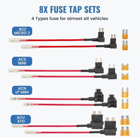 EWAY Type-C USB C Port Dash Cam Hardwire Kit, 3-Lead Acc Hard Wire Kit for Dash Camera 24H Parking Monitor, Low Voltage Protection 12V- 24V to 5V w/Fuses Dashboard Camera Power Supply Cord 11.5ft in Kuwait