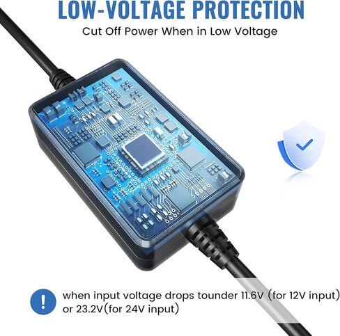 EWAY Type-C USB C Port Dash Cam Hardwire Kit, 3-Lead Acc Hard Wire Kit for Dash Camera 24H Parking Monitor, Low Voltage Protection 12V- 24V to 5V w/Fuses Dashboard Camera Power Supply Cord 11.5ft in Kuwait