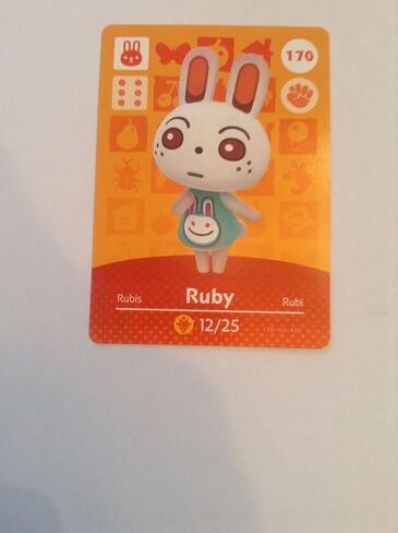Nintendo Animal Crossing Happy Home Designer Amiibo Card Ruby 170/200 USA Version in Saudi Arabia