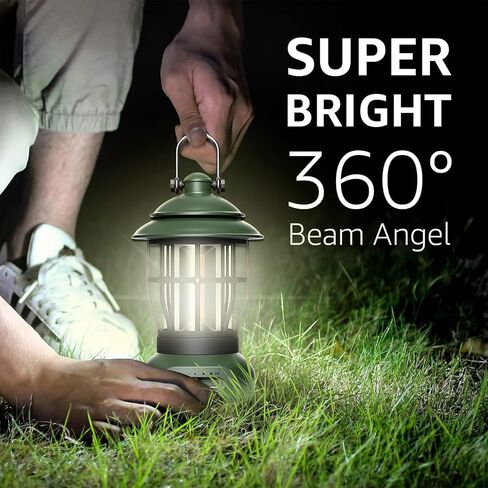 Camping Lamp, COB Lantern for Power Outage, Lantern for Emergency Supplies, Suitable for Indoor and Outdoor, Camping Site, Outdoor Portable Lantern, Black in Saudi Arabia