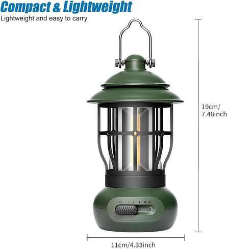 Camping Lamp, COB Lantern for Power Outage, Lantern for Emergency Supplies, Suitable for Indoor and Outdoor, Camping Site, Outdoor Portable Lantern, Black in Saudi Arabia