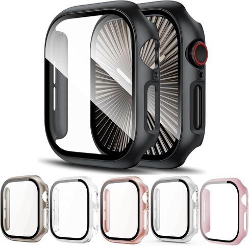 3 Pack for Apple Watch Ultra 2/Ultra 49mm Screen Protector Case, Protective Face Cover Hard PC Bumper Built-in Tempered Glass Film Ultra-Thin Guard for iWatch Ultra/Ultra 2 49mm Accessories in Saudi Arabia