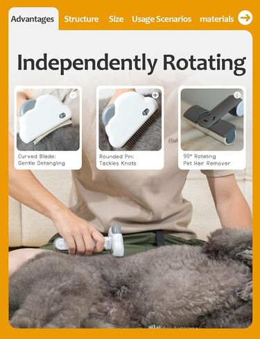 Cat Brush for Shedding, Grooming Tool for Cats, Dogs, Kittens & Rabbits, Removes Loose Fur, Reduces Shedding, and Grooms with Ease, Perfect for Indoor Pets, Gentle and Effective in Saudi Arabia