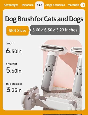 Cat Brush for Shedding, Grooming Tool for Cats, Dogs, Kittens & Rabbits, Removes Loose Fur, Reduces Shedding, and Grooms with Ease, Perfect for Indoor Pets, Gentle and Effective in Saudi Arabia
