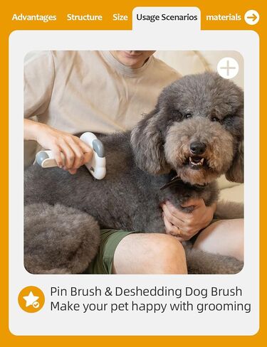 Cat Brush for Shedding, Grooming Tool for Cats, Dogs, Kittens & Rabbits, Removes Loose Fur, Reduces Shedding, and Grooms with Ease, Perfect for Indoor Pets, Gentle and Effective in Saudi Arabia