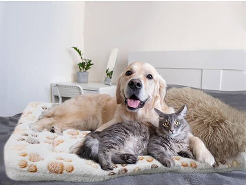 Dog Crate Bed with Calming Dog Pillow for Medium & Large Sized Dog, Fluffy Kennel Mat Machine Washable Dog Crate Furniture for Indoor 27x20inches in Saudi Arabia