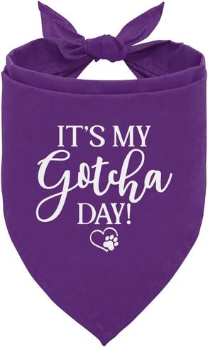 It's My Gotcha Day Dog Bandana, Blue Dog Bandana, Happy Gotcha Day, Dog Adoption Day, Pet Bandanas, Accessories for Dog Lover, Adoption Day Gifts, Pet Scarf (C56) in Saudi Arabia