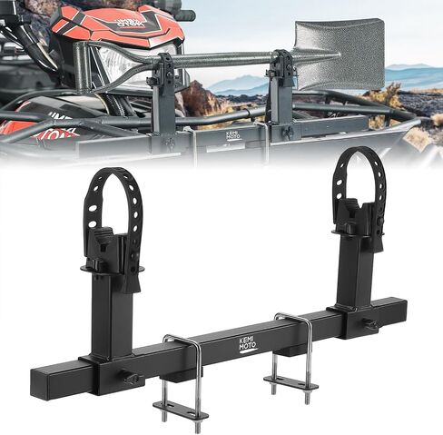 KEMIMOTO UTV ATV Ice Argue Rack Tool Rack, Universal U-Bolt Fit 0.79in-1.77in Square Tube Bow Carrier Fishing Auger Mount Shovel Axe Holder Compatible with ATV UTV w/ Square Bar, Rubber Straps in Saudi Arabia