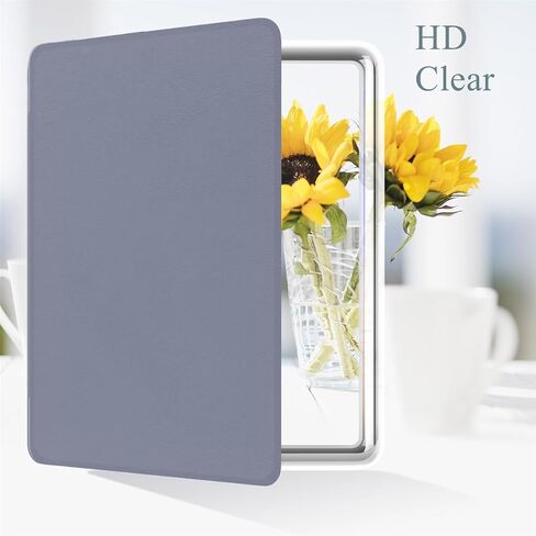 Case for New Amazon Kindle (2024/2022) 6" Clear Acrylic & Premium Pu Leather Cover/Kindle Case/Smart Sleep/Wake Case for New Kindle in Saudi Arabia