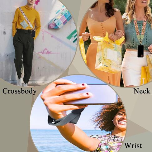 حزام Clip and Go للهاتف مع محفظة حول الجسم، حزام الهاتف مع حقيبة بسحاب، حبل للهاتف الخلوي قابل للتعديل مضاد للسرقة، ملحقات سلسلة الهاتف الخلوي (أخضر) in Kuwait