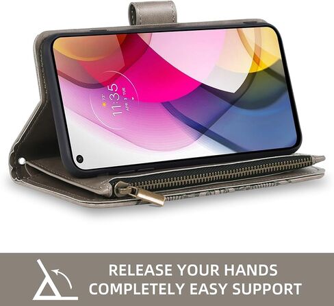 حافظة هاتف Asuwish لهاتف Moto G Stylus 2021 4G مع واقي شاشة وحزام معصم وزهرة ماندالا وسحاب وحامل بطاقات Motorola GStylus 6.8 Stylo XT2115DL XT2115-1 باللون الأرجواني للفتيات in Saudi Arabia
