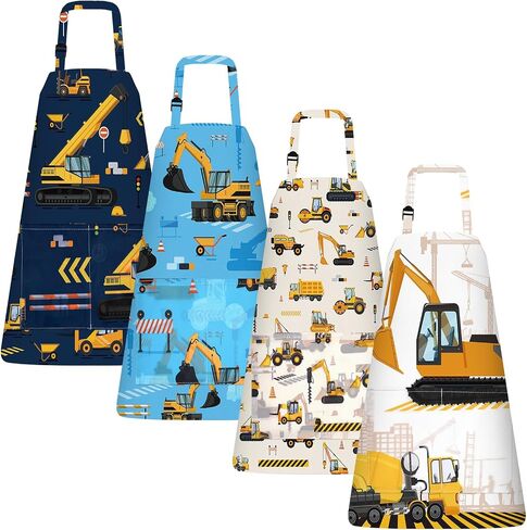 PLULON 4 Pcs Kids Apron Lemonade Stand Supplies for Kids, Kids Lemon Apron with Pockets Adjustable Strap Lemonade Stand in Kuwait