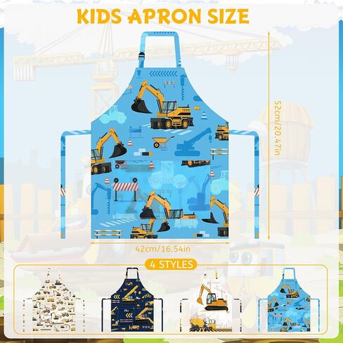 PLULON 4 Pcs Kids Apron Lemonade Stand Supplies for Kids, Kids Lemon Apron with Pockets Adjustable Strap Lemonade Stand in Kuwait
