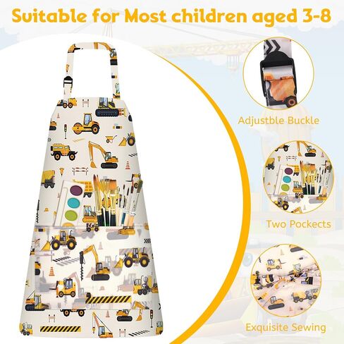 PLULON 4 Pcs Kids Apron Lemonade Stand Supplies for Kids, Kids Lemon Apron with Pockets Adjustable Strap Lemonade Stand in Kuwait