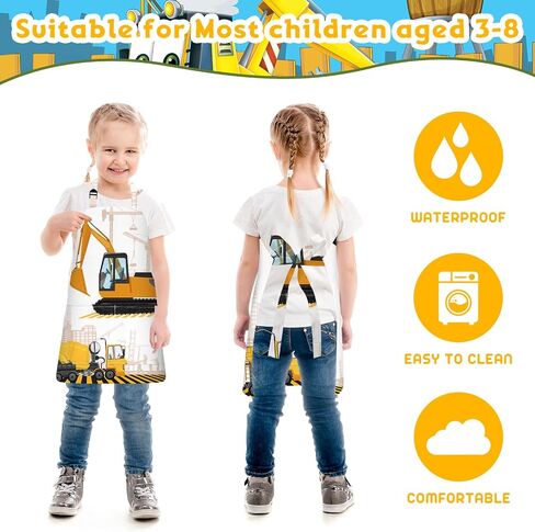 PLULON 4 Pcs Kids Apron Lemonade Stand Supplies for Kids, Kids Lemon Apron with Pockets Adjustable Strap Lemonade Stand in Kuwait