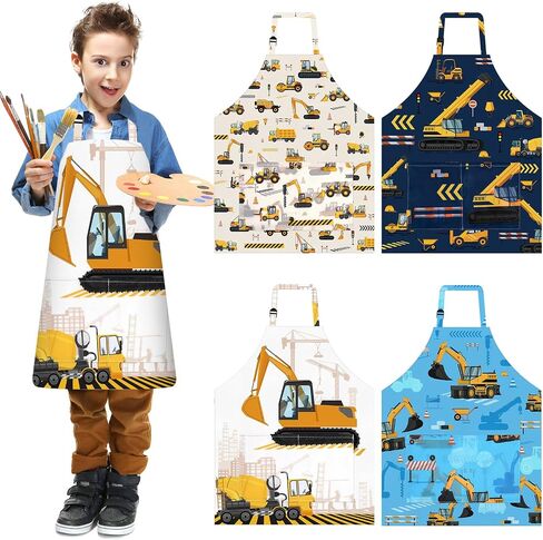 PLULON 4 Pcs Kids Apron Lemonade Stand Supplies for Kids, Kids Lemon Apron with Pockets Adjustable Strap Lemonade Stand in Kuwait