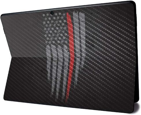 MightySkins Carbon Fiber Skin for Microsoft Surface Pro X - American Flag | Textured Carbon Fiber Finish | Easy to Apply, Remove, and Change Styles | Made in The USA in Saudi Arabia