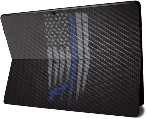 MightySkins Carbon Fiber Skin for Microsoft Surface Pro X - American Flag | Textured Carbon Fiber Finish | Easy to Apply, Remove, and Change Styles | Made in The USA in Saudi Arabia