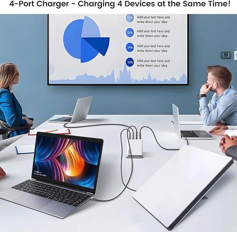 شاحن سريع PD100W USB C لـ Starlink Mini - 4 منافذ USB + Type C 100W 30W Wall Charger Hub in Kuwait