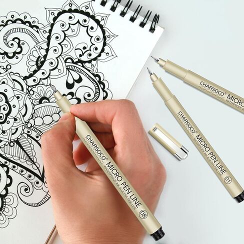 01 Micro Pen, 12 Colors Fine Point Pen, 0.25mm Fineliner Ink Pens for Artist Illustration, Waterproof Archival Ink, Sketching, Anime, Manga, Technical Drawing and Scrapbooking in Saudi Arabia