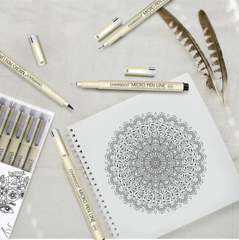 01 Micro Pen, 12 Colors Fine Point Pen, 0.25mm Fineliner Ink Pens for Artist Illustration, Waterproof Archival Ink, Sketching, Anime, Manga, Technical Drawing and Scrapbooking in Saudi Arabia