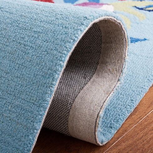 SAFAVIEH Chelsea Collection Area Rug - 3' x 5' Oval, Ivory & Rose, Handmade French Country Floral Wool, Ideal for High Traffic Areas in Living Room, Bedroom (HK219A) in Kuwait