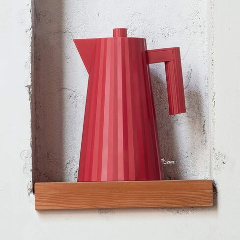 غلاية كهربائية Alessi MDL06R/USA Plisse من الراتنج الحراري، باللون الأحمر. المكونات الأمريكية. in Kuwait
