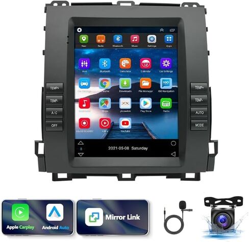 راديو ستيريو للسيارة 9.7 بوصة يعمل بنظام Android 13.0 لسيارة Lexus GX470 2002 2003 2004 2005 2006 2007 2008 2009 مع جهاز استقبال راديو Carplay Android Auto مزدوج Din GPS ملاحة بلوتوث[2+32G] in Kuwait