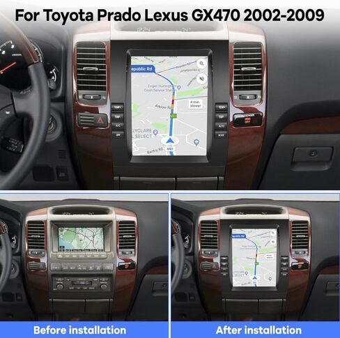 راديو ستيريو للسيارة 9.7 بوصة يعمل بنظام Android 13.0 لسيارة Lexus GX470 2002 2003 2004 2005 2006 2007 2008 2009 مع جهاز استقبال راديو Carplay Android Auto مزدوج Din GPS ملاحة بلوتوث[2+32G] in Kuwait
