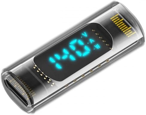 CY Adapter Transparent Type-C Smart LED Display USB-C Female to Female Extension Adapter USB4.0 40Gbps 140W Current Voltage Monitoring Tester Detector in Kuwait