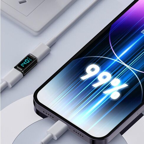 CY Adapter Transparent Type-C Smart LED Display USB-C Female to Female Extension Adapter USB4.0 40Gbps 140W Current Voltage Monitoring Tester Detector in Kuwait