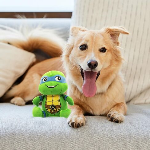 Teenage Mutant Ninja Turtle Official Merchandise | TMNT Toys Squeaky Plush Dog Toy | Stuffed Animal Turtle Squeaks for Interactive Play | 4-Pack Donatello, Michelangelo, Raphael, & Leonardo in Saudi Arabia