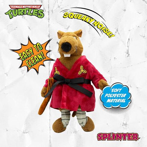 Teenage Mutant Ninja Turtle Official Merchandise | TMNT Toys Squeaky Plush Dog Toy | Stuffed Animal Turtle Squeaks for Interactive Play | 4-Pack Donatello, Michelangelo, Raphael, & Leonardo in Saudi Arabia