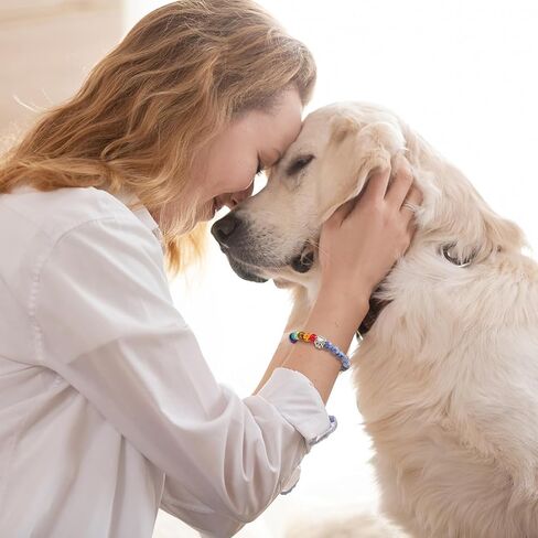 Dog Memorial Gifts for Loss of Dog, Pet Memorial Gifts for Dogs, Dog Passing Away Sympathy Gift, Rainbow Bridge Pet Memorial Bracelet for Men Women Who Loss of Dog Cat, Loss of Dog Sympathy Gift in Saudi Arabia