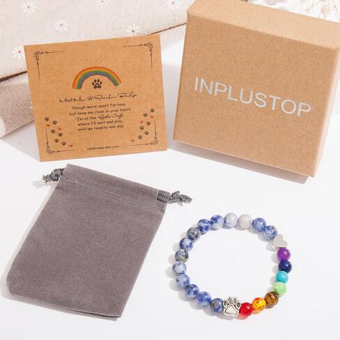 Dog Memorial Gifts for Loss of Dog, Pet Memorial Gifts for Dogs, Dog Passing Away Sympathy Gift, Rainbow Bridge Pet Memorial Bracelet for Men Women Who Loss of Dog Cat, Loss of Dog Sympathy Gift in Saudi Arabia